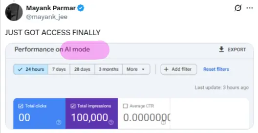 Google AI Mode in Google Search Console